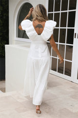 The Extra Girl Maxi Dress White