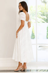 Honeysuckle Haven Maxi Dress White